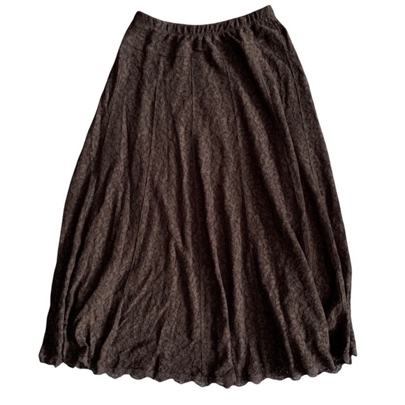 Susan Graver Dresses & Skirts - Susan Graver Black Lace Floral Lined Maxi Skirt